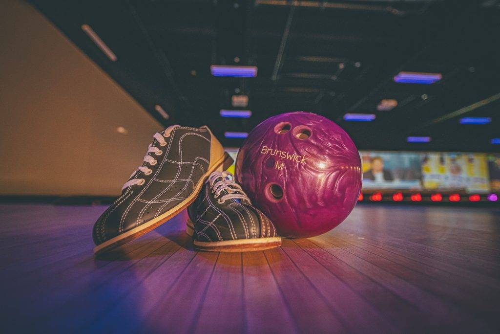 Bowling Ball and Shoes at Surge Entertainment