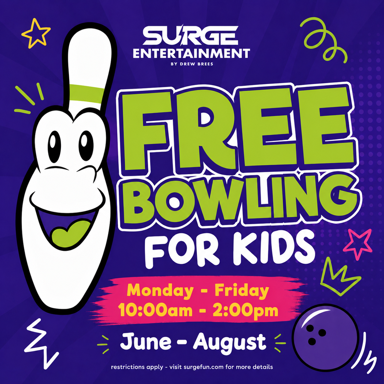 Free Bowling For Kids