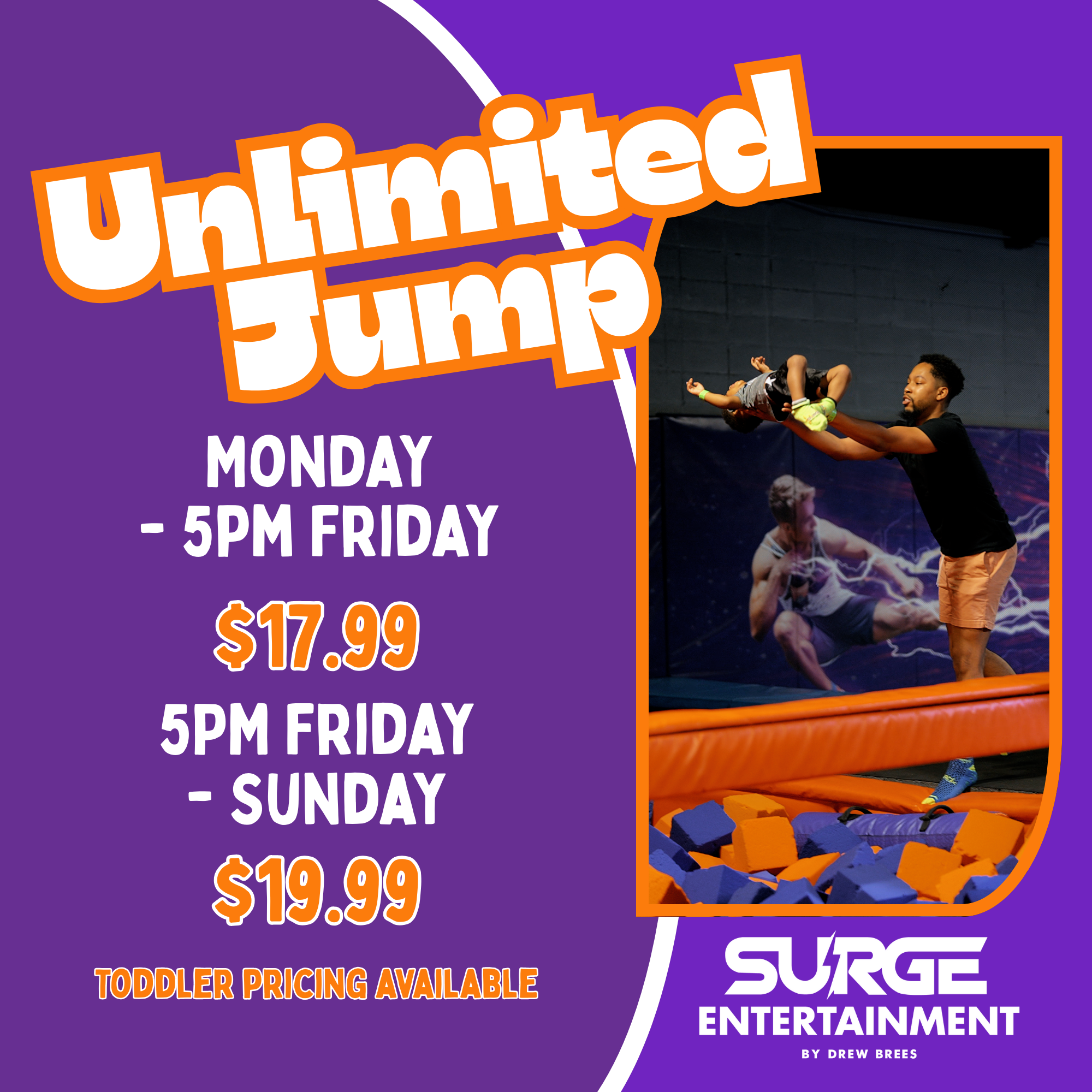 Unlimited Jump. Unlimited Fun. All Week Long.