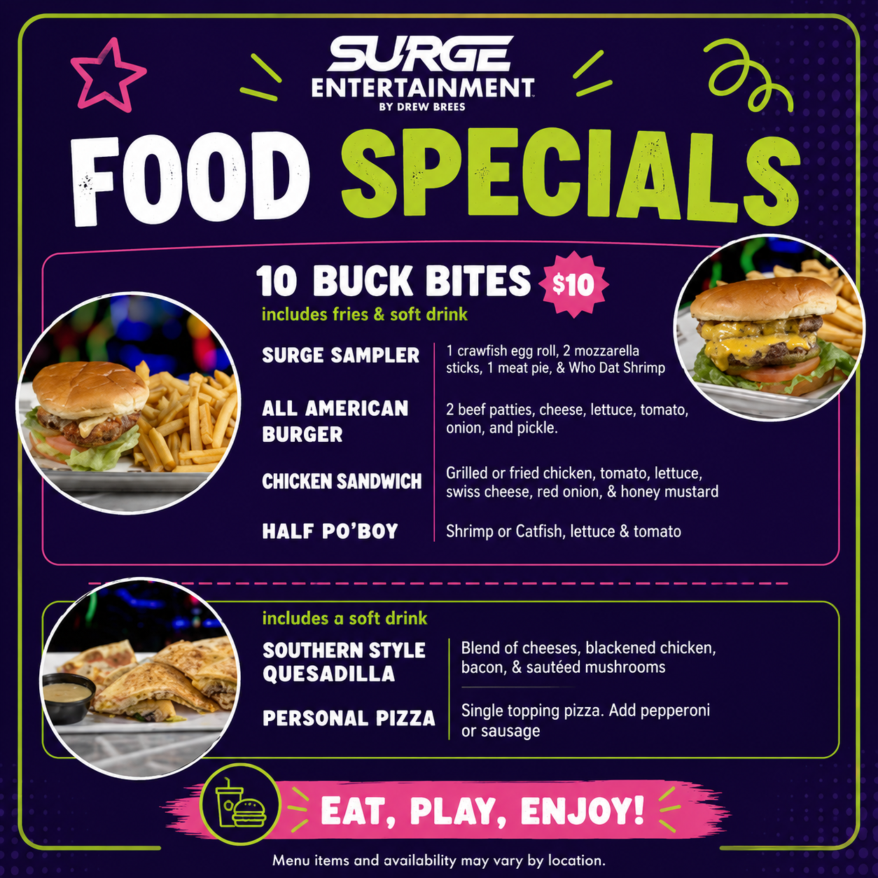 Summer Lunch Specials