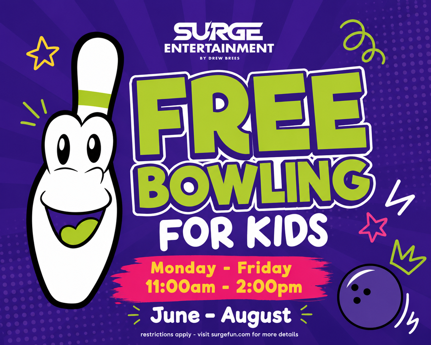 Free Bowling for Kids
